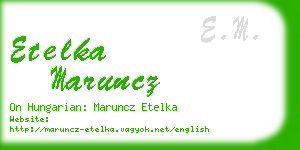 etelka maruncz business card